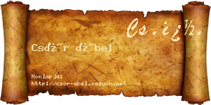 Csór Ábel névjegykártya