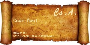 Csór Ábel névjegykártya