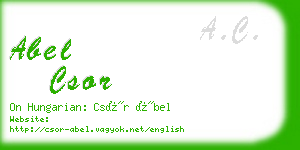 abel csor business card